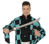 FIESTAS GUIRCA | Espada Samurai de Juguete (70 cm) - Accesorio de Disfraz para Ninjas y Guerreros - Ideal para Halloween, Carnaval y Fiestas Temáticas - Para Niños y Adultos - Plata