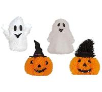 FIESTAS GUIRCA - Figura LED de Goma Fantasma Calabaza 7 cm - Decoración Especial de Halloween - Tema: Mi Calabaza Amada