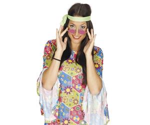 FIESTAS GUIRCA | Gafas Hippie Rosa - Accesorio de Disfraz para Fiestas de los Años '60 y Temáticas Hippies - Ideal para Adultos Unisex en Carnaval y Halloween - Rosa