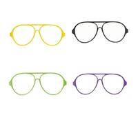 FIESTAS GUIRCA | Gafas Retro Años 70/80 Multicolor - Accesorio de Disfraz para Fiestas Temáticas de los 80, Carnaval y Halloween - Ideal para Adultos Unisex - Multicolor