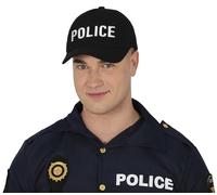 FIESTAS GUIRCA | Gorra de Policía (Talla Única) - Accesorio de Disfraz para Fiestas de Disfraces de Policías, Halloween y Carnaval - Ideal para Cosplay - Adulto Unisex - Negro