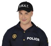 FIESTAS GUIRCA | Gorra de SWAT (Talla Única) - Accesorio de Disfraz para Fiestas de Disfraces de Policías, Halloween y Carnaval - Ideal para Cosplay - Adulto Unisex - Negro