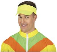 FIESTAS GUIRCA | Gorra Visera Neón Amarilla - Accesorio de Disfraz para Fiestas de los Años '80 y Eventos Deportivos - Ideal para Adultos Unisex - Perfecto para Carnaval y Halloween - Amarillo