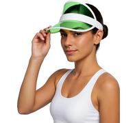 FIESTAS GUIRCA | Gorra Visera Transparente Verde - Accesorio de Disfraz para Fiestas de los Años '80 y Eventos Deportivos - Ideal para Adultos Unisex - Verde