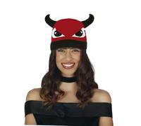 FIESTAS GUIRCA | Gorro Demonio Efecto Lana (Talla Única) - Sombrero para Disfraz de Diablo y Demonio en Halloween y Carnaval - Accesorio para Fiestas de Terror y Celebraciones - Unisex - Multicolor