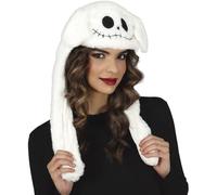 FIESTAS GUIRCA | Gorro Fantasma de Peluche con Movimiento (Talla Única) - Accesorio de Disfraz para Halloween y Fiestas de Terror - Adulto Unisex - Blanco