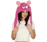 FIESTAS GUIRCA | Gorro Monstruito Rosa (Talla Única) - Gorro Divertido para Disfraz de Monstruo y Animales - Ideal para Fiestas de Disfraces, Carnaval y Halloween - Adulto Unisex - Rosa