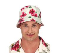 FIESTAS GUIRCA Gorro Tipo Pescador con Estampado de Flores Hawaianas para Adulto