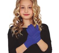FIESTAS GUIRCA | Guantes Azules Infantiles (17 cm) - Accesorio de Disfraz para Diablos y Demonios - Ideal para Halloween, Carnaval y Fiestas de Disfraces - Unisex para Niños - Azul