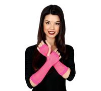 FIESTAS GUIRCA Guantes Malla Fucsia Neon 26 CMS.
