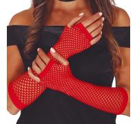 FIESTAS GUIRCA Guantes Malla Rojos 26 CMS.