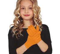 FIESTAS GUIRCA | Guantes Naranja Infantiles (17 cm) - Accesorio de Disfraz para Diablos y Demonios - Ideal para Halloween, Carnaval y Fiestas de Disfraces - Unisex para Niños - Naranja