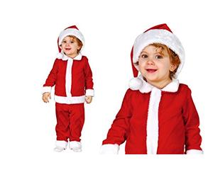 FIESTAS GUIRCA Guirma 42525 - Disfraz de Papá Noel de lujo para niños de 6 a 12 meses, color rojo