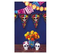 FIESTAS GUIRCA - Guirnalda con diseño cartina (3 m), color negro