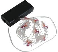 FIESTAS GUIRCA | Guirnalda Eléctrica de Arañas con 10 LEDs a Pilas (120 cm) - Decoración de Halloween y Fiestas Temáticas - Ideal para Iluminación y Ambientes Terroríficos - Naranja