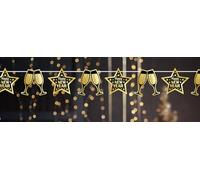 FIESTAS GUIRCA | Guirnalda Happy New Year Negro y Oro (300 cm) - Decoración de Fiesta para Año Nuevo y Celebraciones - Ideal para Fiestas de Fin de Año - Accesorio de Decoración - Negro Oro