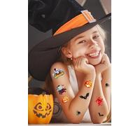 FIESTAS GUIRCA | Hoja de Tatuajes Divertidos Infantil para Halloween - Tatuajes Temporales y FX para Niños y Niñas - Maquillaje y Decoración para Fiestas de Disfraces y Celebraciones - Multicolor