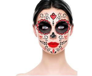 FIESTAS GUIRCA Kit de Maquillaje Adhesivo Glitter de Catrina