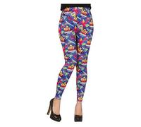 FIESTAS GUIRCA - Leggins Estampados Vintage 90 años Azul Mujer