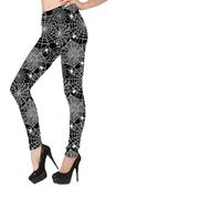 FIESTAS GUIRCA | Leggins Telarañas (38-40/M) - Accesorio de Disfraz para Halloween y Fiestas de Disfraces - Leggings de Telarañas para Celebraciones y Eventos - Ideal para Mujer Adulta - Negro