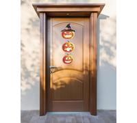 FIESTAS GUIRCA | Letrero de 3 Calabazas Bruja en 3 Partes para Pared/Puerta/Ventana (64 cm) - Decoración de Halloween y Fiestas de Terror - Ideal para Celebraciones y Eventos - Naranja