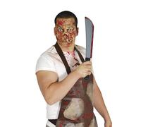 FIESTAS GUIRCA | Machete de Juguete para Disfraz (41 cm) - Arma Blanca de Mentira para Halloween y Fiestas - Accesorio Ideal para Disfraces de Terror y Carnaval - Todos los Usuarios - Gris Negro