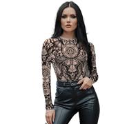 FIESTAS GUIRCA | Maillot Efecto Tatuajes (42-44/L) - Camiseta de Disfraz para Halloween y Carnaval - Ideal para Fiestas de Disfraces y Celebraciones - Unisex - Negro