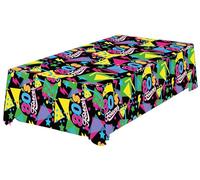 FIESTAS GUIRCA | Mantel 80s Multicolor (137x274 cm) - Decoración de Mesa para Fiestas y Temáticas Retro - Ideal para Celebraciones y Eventos - Multicolor