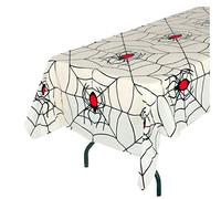 FIESTAS GUIRCA | Mantel de Telarañas Blanco (137x274 cm) - Decoración de Mesa para Fiestas de Halloween Terroríficas - Ideal para Celebraciones de Miedo - Blanco