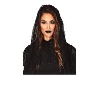 FIESTAS GUIRCA | Mantilla Negra para Adulto Mujer - (Talla Única) - Diadema de Encaje para Halloween, Carnaval y Fiestas de Disfraces - Accesorio de Disfraz para Celebraciones - Negro