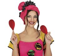 FIESTAS GUIRCA | Maraca Roja de Madera (20 cm) - Instrumento Musical para Fiestas y Celebraciones - Accesorio de Disfraz para Carnaval y Halloween - Ideal para Todos los Usuarios - Rojo (Paquete de 2)