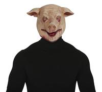 Fiestas Guirca - Máscara de cerdo de látex para Halloween, talla única, adultos unisex, beige