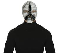 FIESTAS GUIRCA | Máscara de Látex de Monstruo con Dientes (Talla Única) - Accesorio de Disfraz para Halloween y Fiestas de Terror - Ideal para Adulto Unisex - Gris