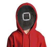 FIESTAS GUIRCA | Máscara de Plástico The Gamer Cuadrado para Adultos (Unisex) - Accesorio de Disfraz Inspirado en Videojuegos - Ideal para Halloween, Carnaval y Fiestas Temáticas - Negro