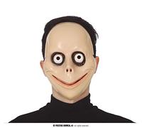 FIESTAS GUIRCA | Máscara de Susto de Plástico (Talla Única) - Antifaz Horror para Halloween, Carnaval, Oktoberfest, Fiestas Temáticas y Mascaradas - Hombre Mujer Adulto - Beige