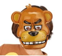 FIESTAS GUIRCA | Máscara Oso Asesino Nocturno Infantil (Talla Única) - Máscara de Plástico para Halloween, Carnaval y Fiestas de Animales - Accesorio de Disfraz Unisex para Niños - Marrón
