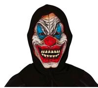 Fiestas Guirca Máscara de payaso con capucha – látex negro