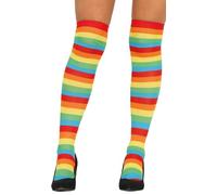 Fiestas Guirca Medias parisinas Payaso líneas multicoloras.