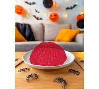 FIESTAS GUIRCA | Molde de Silicona Cerebro (24x18 cm) - Decoración de Mesa para Halloween y Fiestas Temáticas - Ideal para Postres y Gelatinas Terroríficas - Naranja
