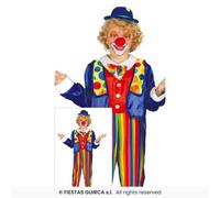 Fiestas Guirca Mono Payaso Disfraz Circo Colorido Poliéster, 3-12 Años
