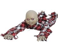 FIESTAS GUIRCA | Niño Zombie Arrastrándose con Luz, Sonido y Movimiento (90 cm) - Decoración de Halloween para Fiestas y Celebraciones de Terror - Ideal para Ambientes de Miedo y Zombies - Multicolor