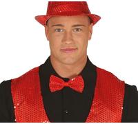 FIESTAS GUIRCA Pajarita Lentejuelas ROJA