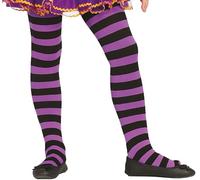 FIESTAS GUIRCA Panty Rayas Violetas y Negras Basic Infantil