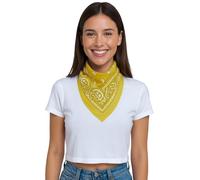FIESTAS GUIRCA | Pañuelo Amarillo para Adulto Unisex (Talla Única) - Accesorio Textil Versátil para Fiestas de Disfraces y Carnaval - Ideal para Disfraces de Pirata, Vaquero o Bandido - Amarillo