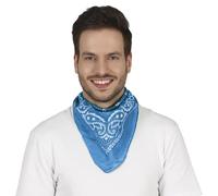 FIESTAS GUIRCA | Pañuelo Azul Cielo (Adulto Unisex) - Accesorio Textil Versátil para Fiestas de Disfraces y Carnaval - Ideal para Disfraces de Pirata, Vaquero o Bandido - Azul