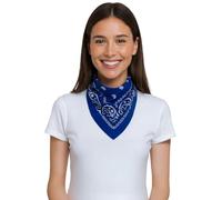 FIESTAS GUIRCA | Pañuelo Azul para Adulto Unisex - Accesorio Textil Versátil para Fiestas de Disfraces, Carnaval y Celebraciones - Ideal para Complementar Disfraces de Pirata, Vaquero o Bandido - Azul