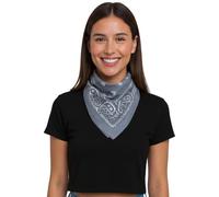 FIESTAS GUIRCA | Pañuelo Gris para Adulto Unisex - Accesorio Textil Versátil para Fiestas de Disfraces, Carnaval y Celebraciones - Ideal para Complementar Disfraces de Pirata, Vaquero o Bandido - Gris