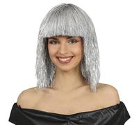 FIESTAS GUIRCA Peluca Plateada Media Melena