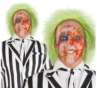 FIESTAS GUIRCA | Peluca Verde Crazy Ghost - Accesorio de Disfraz Temático para Halloween, Carnaval y Fiestas de Cine - Ideal para Adultos - Verde