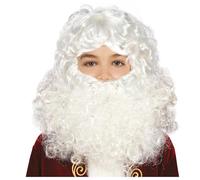 FIESTAS GUIRCA Peluca y Barba de Papá Noel Infantil